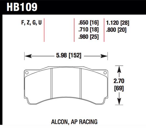 Hawk HPS Street Brake Pads - HB109F.710