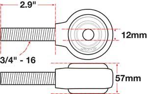 SPC Performance xAxis Rod End Ball Joint - 15781