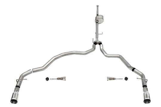 Corsa 2021-2025 Ford F-150 SuperCrew/6.5in Bed 5.0L V8 Xtreme Cat-Back Dual Rear Exit-Polished - 21152