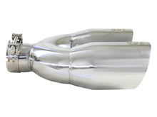 Load image into Gallery viewer, aFe Takeda 2.5in 304 Stainless Steel Clamp-on Tip Passenger Side 2.5in Inlet 4inDual - Polished - 49T25484-P121