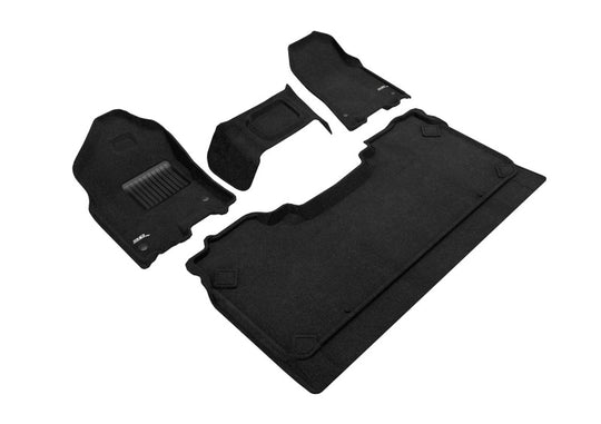 3D MAXpider 19-24 Dodge Ram 1500 Crew Cab w Bench Front Row Elegant Black R1 R2 (R1 3 Pcs Design) - L1DG02704709