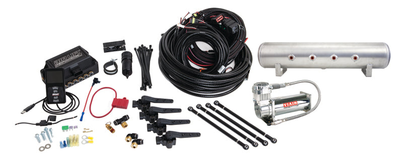 Air Lift Performance 3H (3/8 Air Line 4 Gal 7-Port Raw Aluminum Tank VIAIR 444C Comp) - 27699