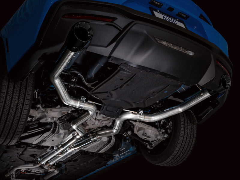 AWE 2024 Ford Mustang GT Fastback S650 RWD Track Edition Cat-Back Exhaust w/ Dual Diamond Black Tips - 3020-33650