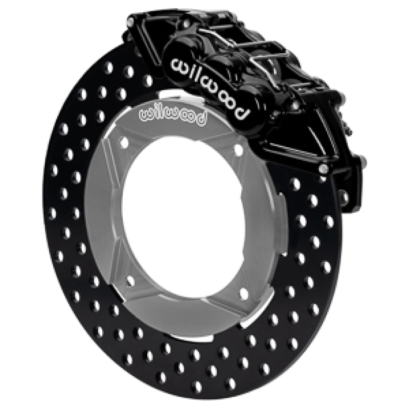 Wilwood 2019 Polaris Turbo UTV6 Front Kit 11.25in Drilled - Black - 140-16630-D