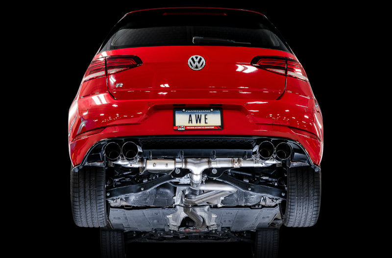 AWE Tuning MK7.5 Golf R SwitchPath Exhaust w/Diamond Black Tips 102mm - 3025-43070