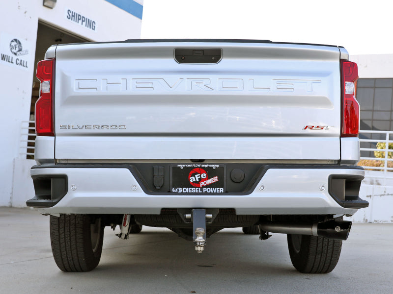 aFe 23-23 GM Trucks L6-3.0L (td) LZ0 Large Bore-HD 3 IN 409 SS Back Exhaust System w/Black Tip - 49-44144-B