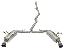 Load image into Gallery viewer, aFe POWER Takeda 16-17 Honda Civic I4-1.5L (t) 2.5-2.25in 304 SS CB Dual-Exit Exhaust Blue Tips - 49-36615-L