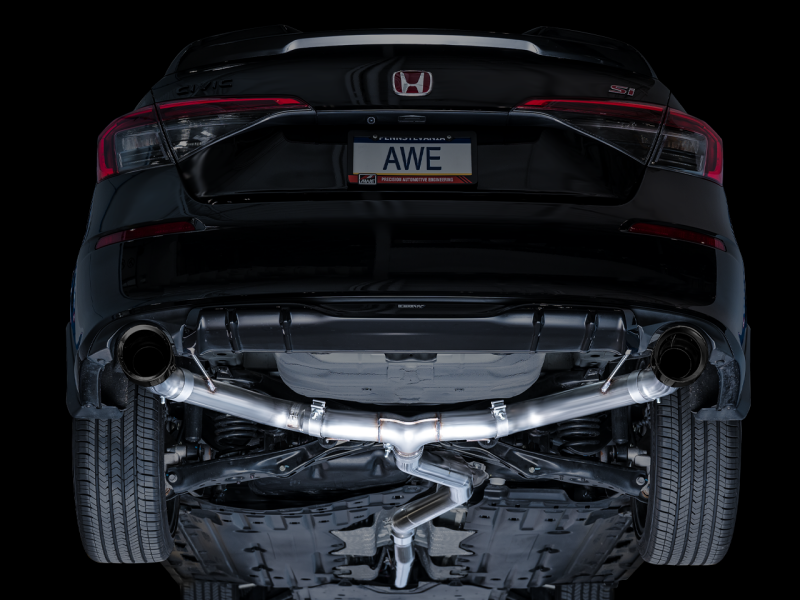 AWE Tuning 22+ Honda Civic Si/Acura Integra Track Edition Cat-Back Exhaust - Dual Diamond Black Tips - 3020-33331