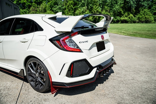 Corsa 2017-2021 Honda Civic Type R Xtreme Cat-Back Tri Rear Exit with 4.5in Black Pro-Series Tips - 21303BLK