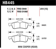 Load image into Gallery viewer, Hawk 02-06 Mini Cooper / Cooper S HP+ Street Rear Brake Pads - HB445N.610