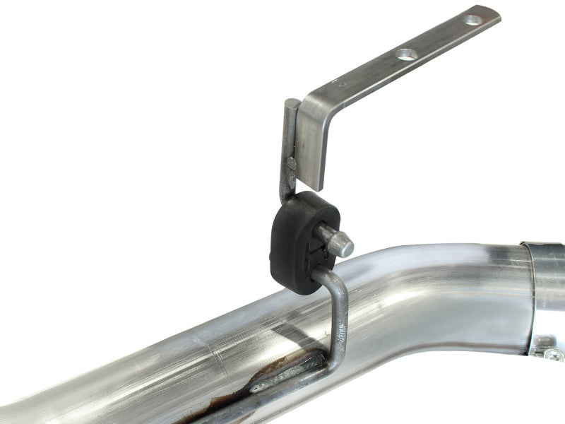 aFe MACHForce XP Exhaust Aluminized Dual Split DPF Back 11-15 GM Diesel Truck V8-6.6L (td) (BLK tip) - 49-04043-B