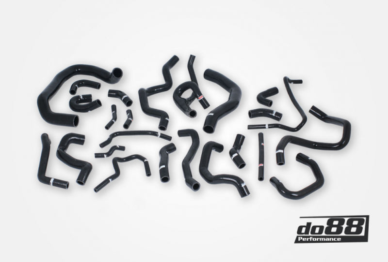 do88 Audi/Seat/Skoda/Volkswagen 1.8T/2.0T (MQB) Coolant Hoses (24 pcs) - Black - DO88-KIT187S