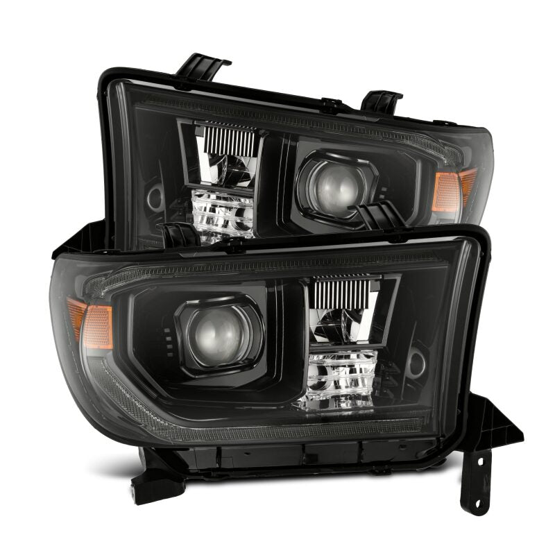 AlphaRex 07-13 Toyota Tundra / 08-17 Sequoia LUXX LED Proj HL Alpha-Blk w/Actv Light Seq. Sig + DRL - 880825
