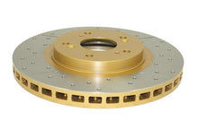 Load image into Gallery viewer, DBA 01-14 Acura CL Front Street Series Drilled &amp; Slotted Rotor w/Gold Hat - DBA2510X