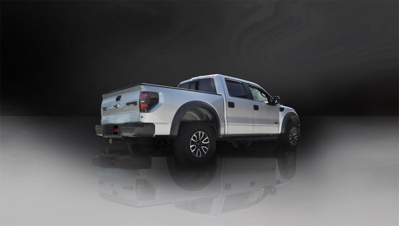 Corsa 2011-2014 Ford F-150 Raptor 6.2L V8 Black Sport Cat-Back Exhaust - 14387BLK
