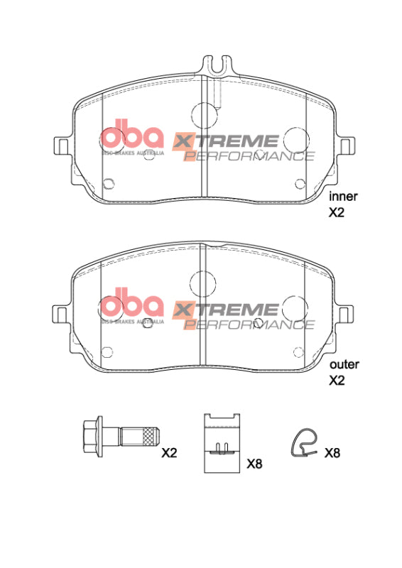 DBA 2020+ Mercedes-Benz CLA45 AMG XP Performance Front Brake Pads - DB15268XP