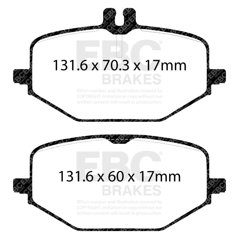 EBC 2018+ Mercedes-Benz G550 (BM463) 4.0TT Rear Yellowstuff Brake Pads - DP42427R