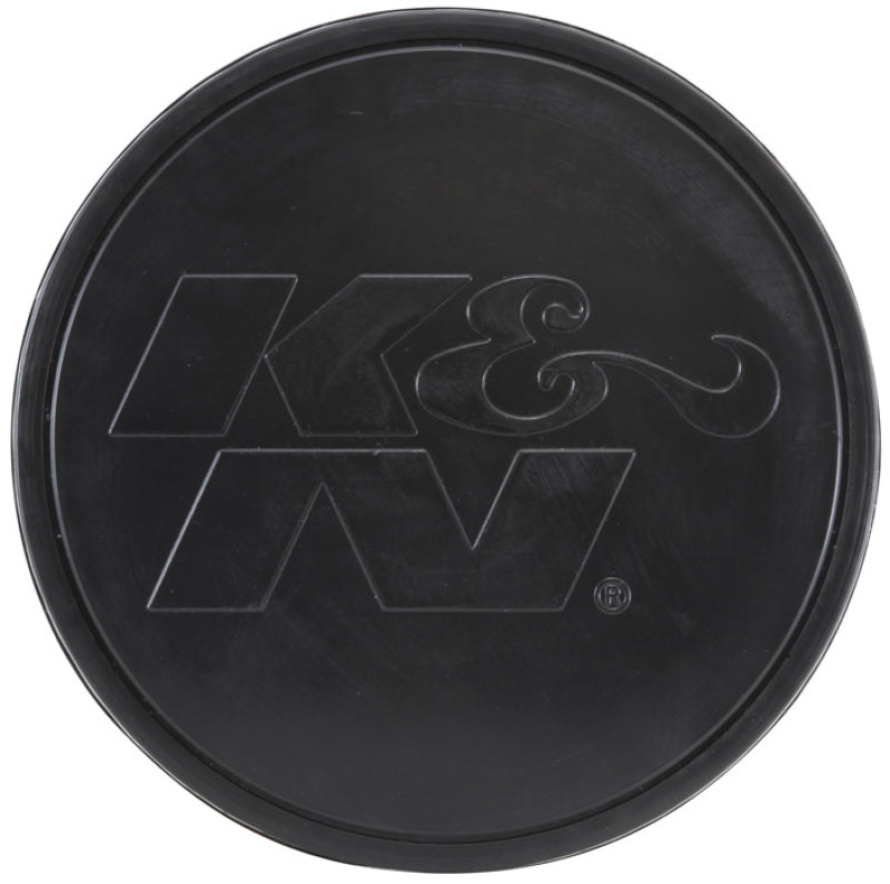 K&N Universal Rubber Filter-Round Tapered 4in Flange ID x 8in Base OD x 6.625in Top OD x 8in H - RU-5171HBK