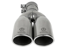 Load image into Gallery viewer, aFe Takeda 304 Stainless Steel Clamp-on Exhaust Tip Polished 2-1/2ininlet x 3-1/2in Outlet X 12in L - 49T25374-P121