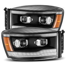 Load image into Gallery viewer, AlphaRex 06-08 Dodge Ram 1500HD LUXX LED Projector Headlights Plank Style Black w/Seq Signal/DRL - 880535