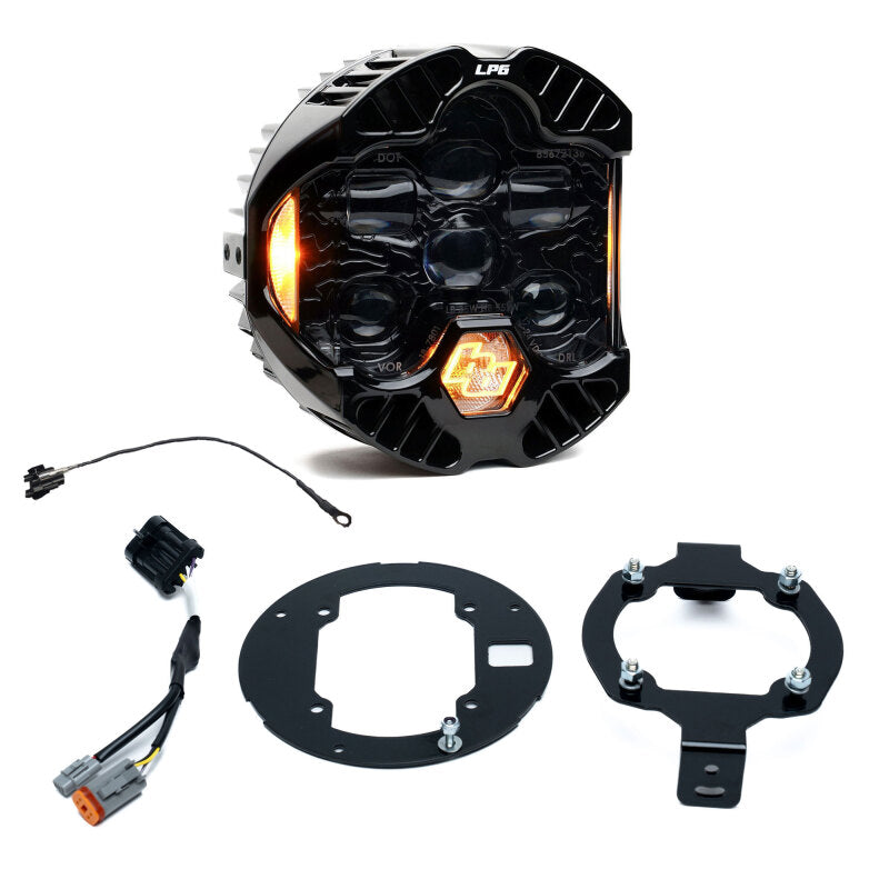Baja Designs Harley D 22+ Low Rider ST -No Cut- DOT LP6 LED Headlight Kit DRL - Amber - 448320