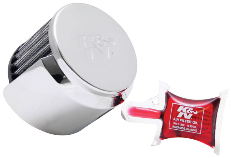 K&N 1in Flange L x 3in OD x 2.5in Height Clamp On Crankcase Vent Filter - 62-1516