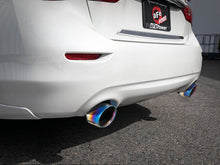 Load image into Gallery viewer, aFe Takeda 2.5in 304 SS Cat-Back Exhaust System w/ Blue Flame Tips 16-18 Infiniti Q50 V6-3.0L (tt) - 49-36132NM-L
