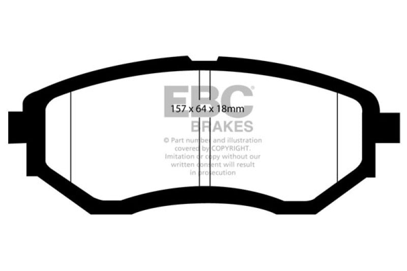 EBC 16-21 Subaru WRX 2.0T (Excl 2022+ Models) Redstuff Front Brake Pads - DP31583C