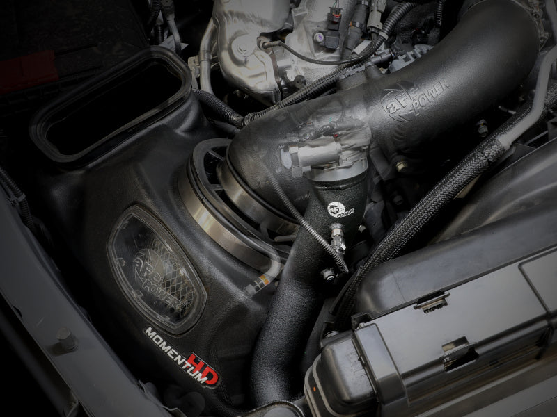 aFe 2024 GM Diesel Trucks V8 6.6L L5P BladeRunner 3.5in Aluminum Cold Charge Pipe - Black - 46-20709-B