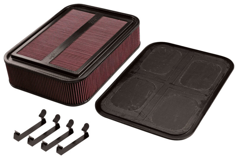 K&N Custom Racing Assembly Carbon Fiber 4in Air Box w/ Base and Hardware - Large - 100-8592