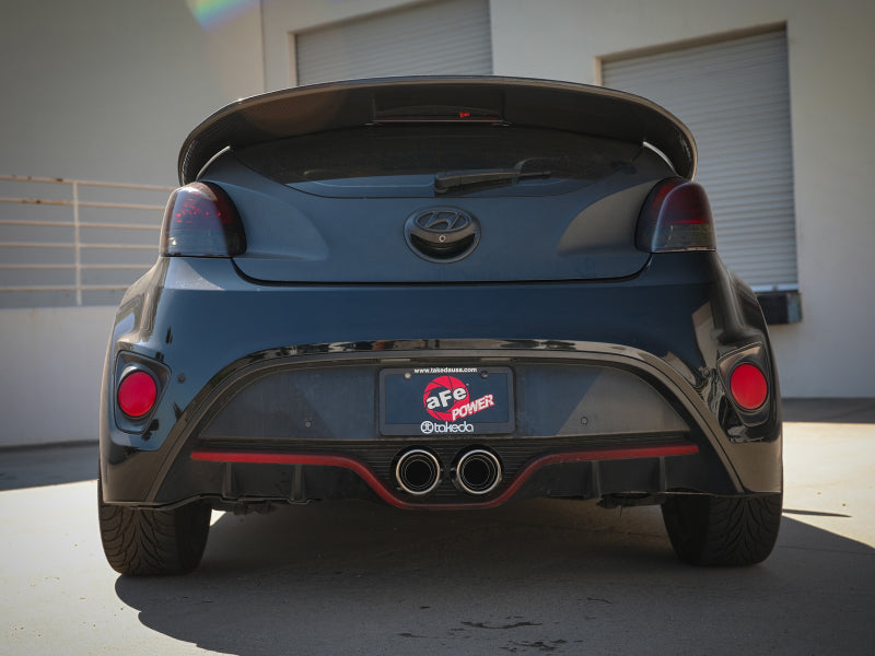 aFe Takeda 2-1/2in to 3in SS-304 Cat-Back Exhaust w/ Polished Tips 13-17 Hyundai Veloster L4-1.6L - 49-37018-P