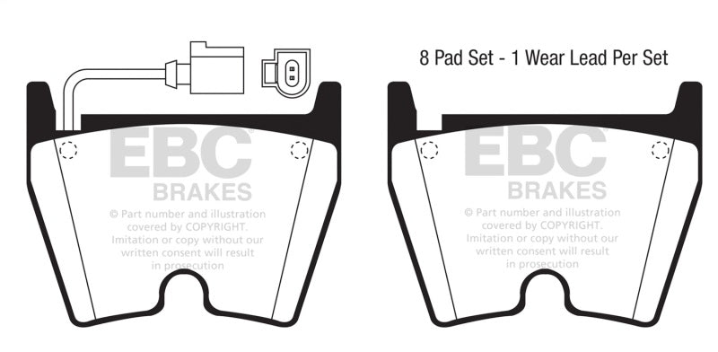EBC 2018+ Audi TT RS Quattro 2.5L Turbo Bluestuff Front Brake Pads - DP51513/3NDX