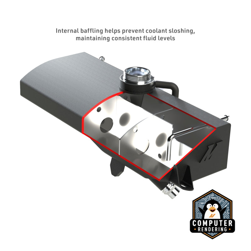 Mishimoto 2015+ Ford F-150 Aluminum Expansion Tank - Micro-Wrinkle Black - MMRT-F150-15EMWBK