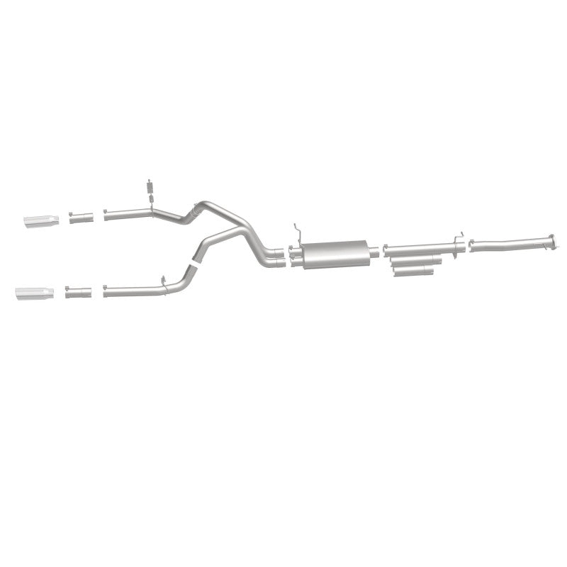 MagnaFlow Stainless Cat-Back Exhaust 2015 Chevy Silverado 2500HD 6.0L Dual Split Rear Exit 4in - 19027