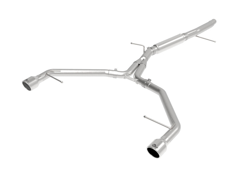 aFe MACHForce XP 3in-2.5in SS Exhaust Axle-Back 17-19 Audi A4 (B9) L4-2.0L (t) - Polished - 49-36419-P