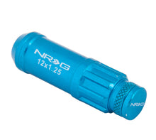 Load image into Gallery viewer, NRG 700 Series M12 X 1.25 Steel Lug Nut w/Dust Cap Cover Set 21 Pc w/Locks &amp; Lock Socket - Blue - LN-LS710BL-21