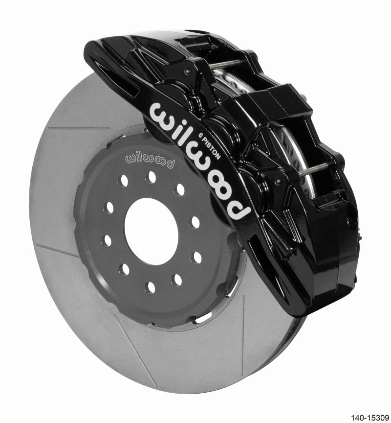 Wilwood SX6R Front Brake Kit 14in GT Slotted Black 05-13 Chevy Corvette - 140-15309