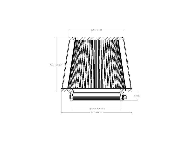 aFe Magnum FORCEintake Replacement Air Filter w/ D2 Dura-Dry Media 6in F x 9in B x 7in T x 7in H - 21-90038V
