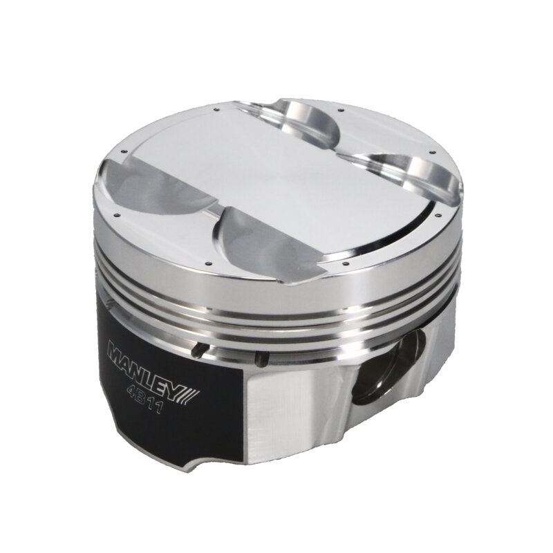 Manley Mitsubishi 4B11 86.5mm Bore 9.0:1 CR -5cc Dish Turbo Tuff Piston Set w/ Rings - 614205CE-4