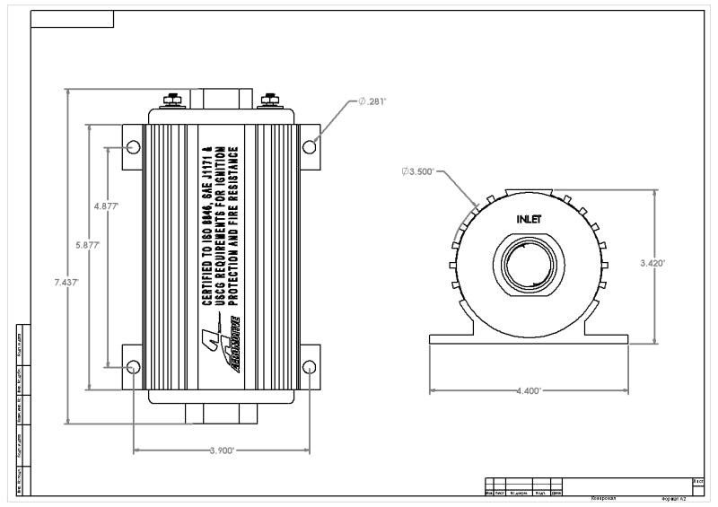 Aeromotive Marine 1000HP Fuel Pump - 11108