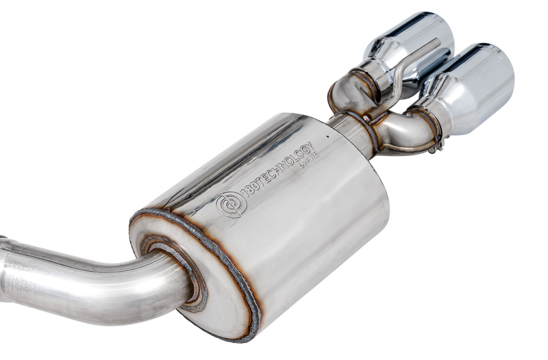 AWE Tuning 2015+ Dodge Challenger 6.4L/6.2L Non-Resonated Touring Edition Exhaust - Quad Silver Tips - 3020-42074