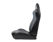 Load image into Gallery viewer, NRG Reclinable Sport Seats (Pair) The Arrow Black Vinyl w/ Pressed NRG logo w/ Black Stitch - RSC-810BK L/R
