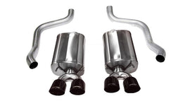Corsa 2009-2013 Chevrolet Corvette C6 6.2L V8 Black Sport Axle-Back Exhaust - 14108BLK