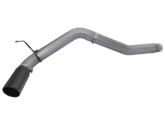 aFe LARGE BORE HD 5in DPF-Back SS Exhaust w/ Black Tip 2016 Nissan Titan 5.0L V8 (td) CC SB - 49-46112-B