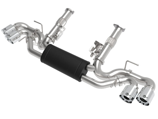 aFe MACH Force-Xp 2-1/2in 304SS Cat-Back 2020 Chevy Corvette (C8) 6.2L - Polished Tip - 49-34127-P