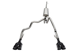 Corsa 2022-2024 Chevrolet Silverado 1500 Cat-Back Dual Rear Exit with Twin 4in Black Tips - 21238BPC