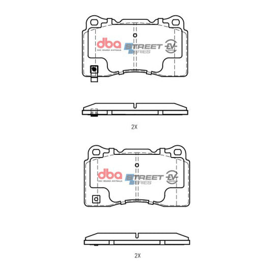 DBA 04-08 Acura TL (w/Brembo Front Caliper) Front SSEV Street Series Brake Pads - DB1678SSEV