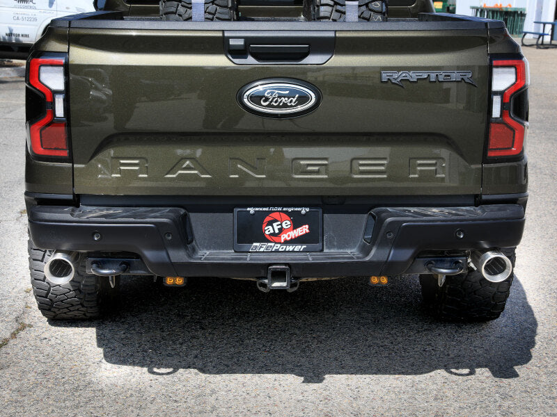 aFe 24-25 Ford Ranger Raptor Vulcan Series 3in 304 SS Cat-Back Exhaust w/ Polished Tips - 49-33152-P
