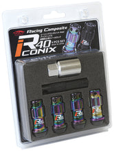Load image into Gallery viewer, Project Kics 12X1.50 R40 Iconix Neochrome Lug Nut Lock Set - 4 - WYIF41NK