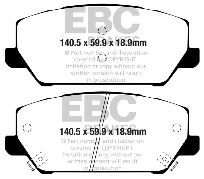 EBC Racing 19-21 Hyundai Veloster (2nd Gen) 2.0 Turbo N RP-X Race Front Brake Pads - DP82343RPX